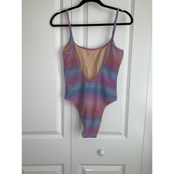Cotton On Body Glitter Ombre Thin-Strap Scoop-Back One-Piece Swimsuit NEW size M - Picture 3 of 4